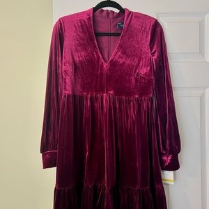 Velvet Cranberry Formal Dress